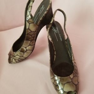 DONALD J PLINER Papina Open Toe Slingback Heels 10